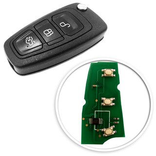 Ersatz Fernbedienung geeignet fr Ford - 3 Tasten - 433 MHz  Ersatz geeignet fr BK2T 15K601-AA Typ Transit Custom, Focus 2011-2015