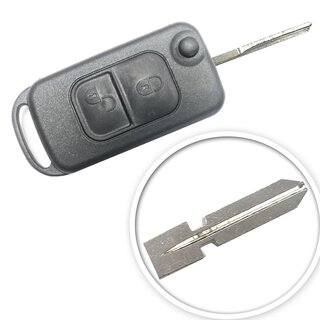 Ersatz Klappschlüssel geeignet für Mercedes Benz - 2 Tasten HU39