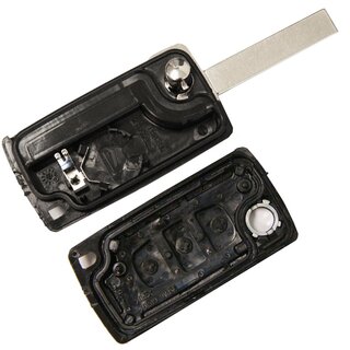 Ersatz Klappschlüssel geeignet für Citroen - 3 Tasten HU83 Kofferraum mit Batteriefach