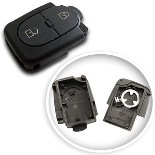 Ersatz Klappschlssel geeignet fr Volkswagen - 2 Tasten oval mit Batteriefach 1616