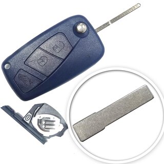 Ersatz Klappschlüssel geeignet für Fiat - 3 Tasten mit...