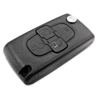 Ersatz Klappschlüssel geeignet für Citroen - 4 Tasten VA2 mit Batteriefach