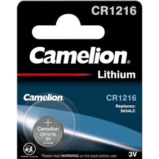 Knopfzelle CAMELION, CR1216 3,0V, Lithium, 1 Stück